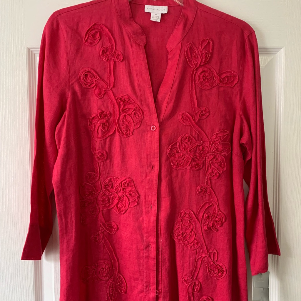 Linen Button Top